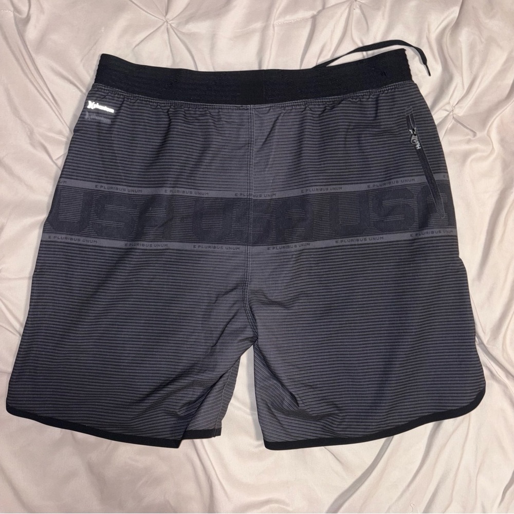 Hurley Men's Black and Gray Striped Board Shorts - Picture 7 of 12